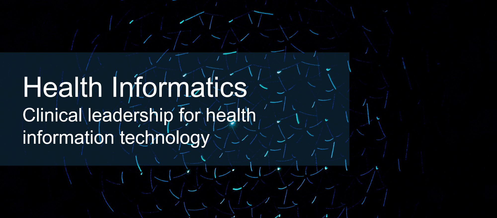 Health Informatics - Clinical leadership for health information technology